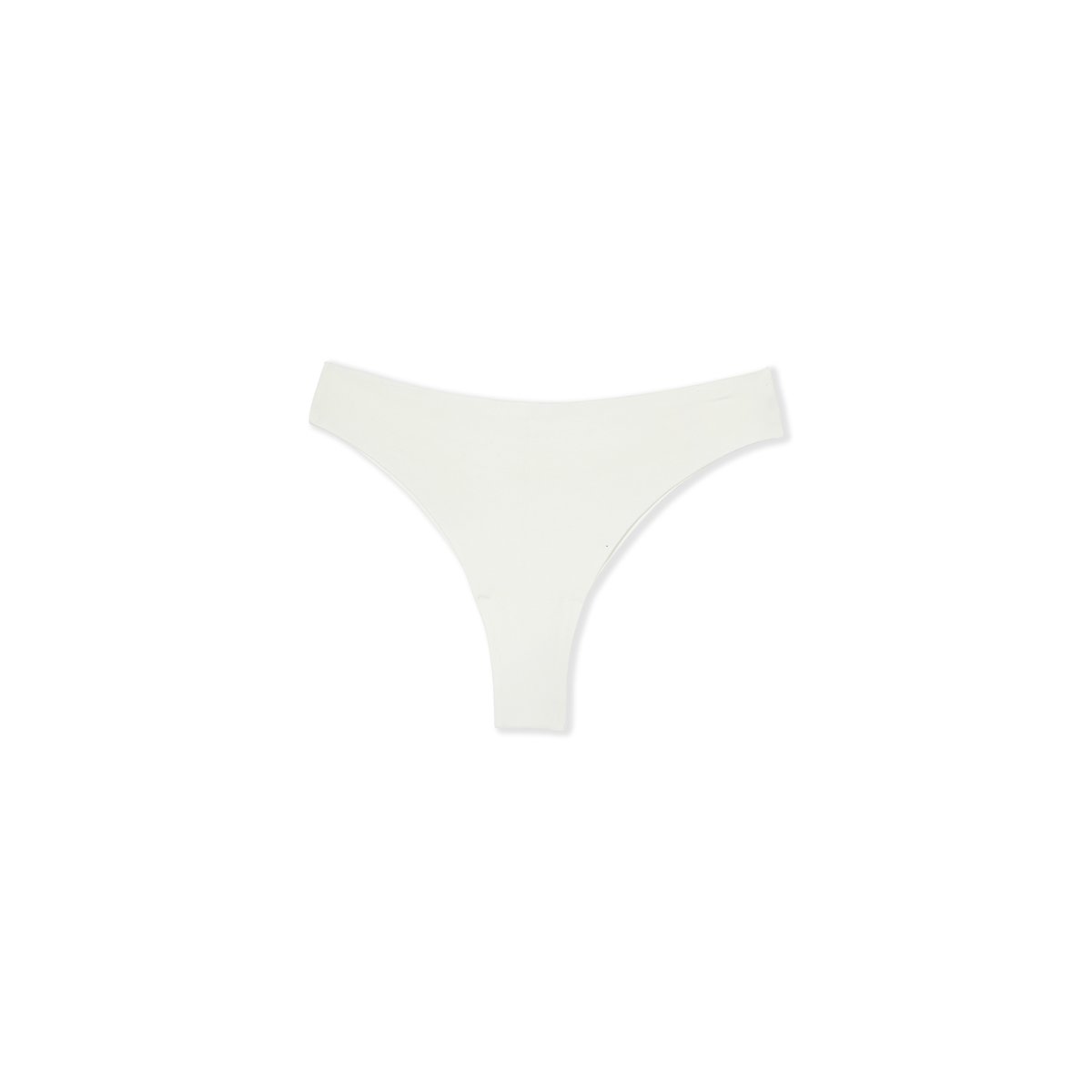 Tanga en coton sans coutures INVISIBLE W25 blanc, ETAM
