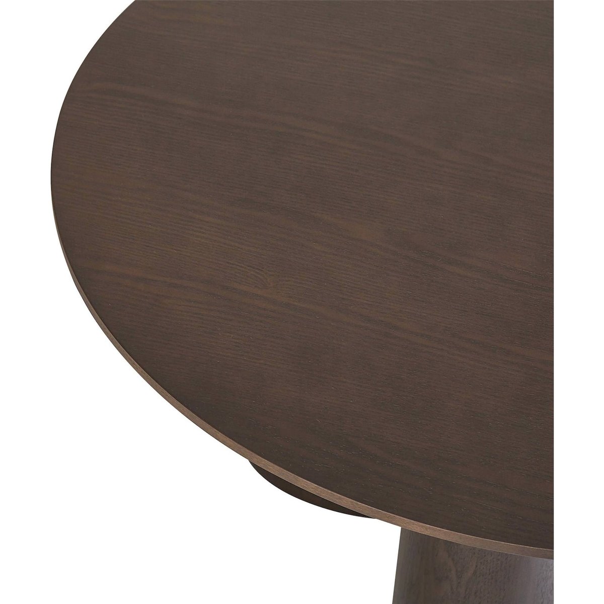 Table basse ronde en placage chêne ETIALLY noyer, RECOLLECTION