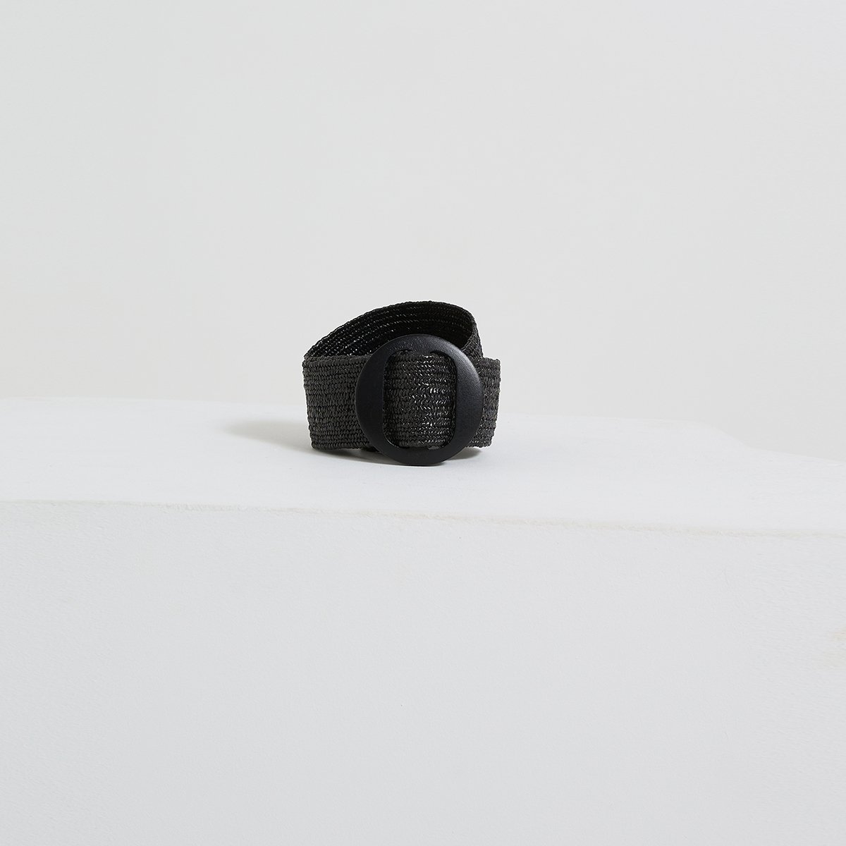 Ceinture large tressée noir, GRAIN DE MALICE
