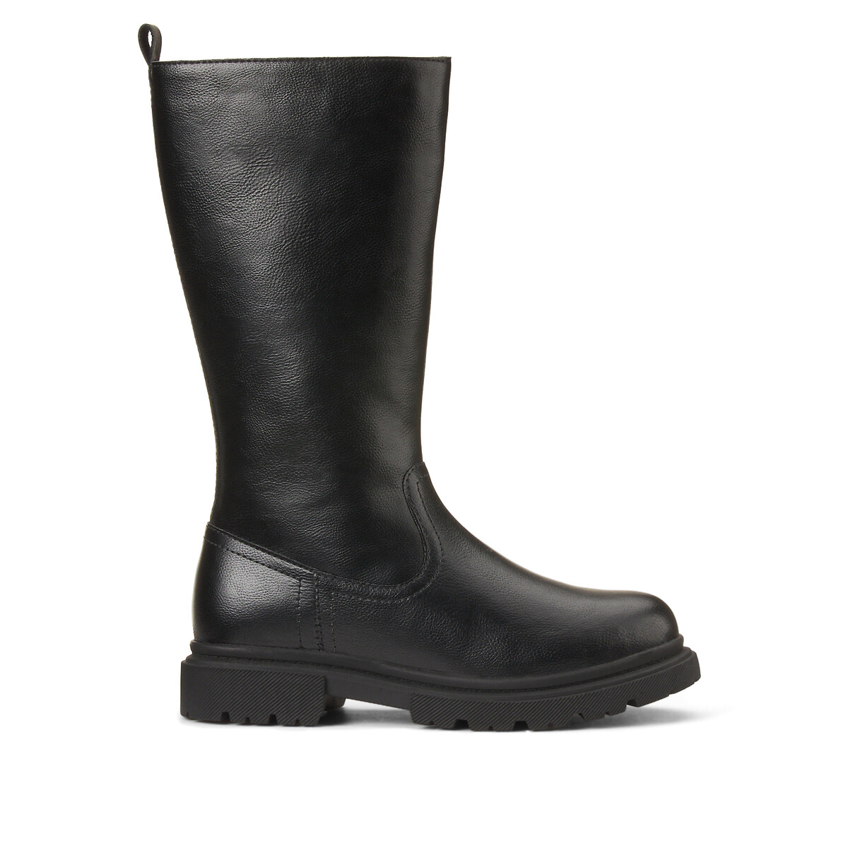 Kids Zip-Up Boots with Notched Sole black, LA REDOUTE COLLECTIONS