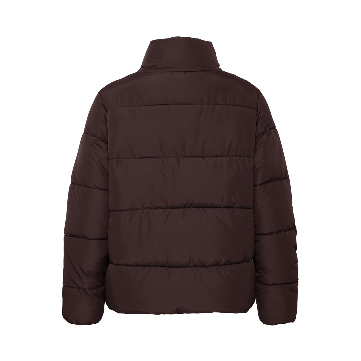 Doudoune col montant, manches longues marron coffee bean, ICHI
