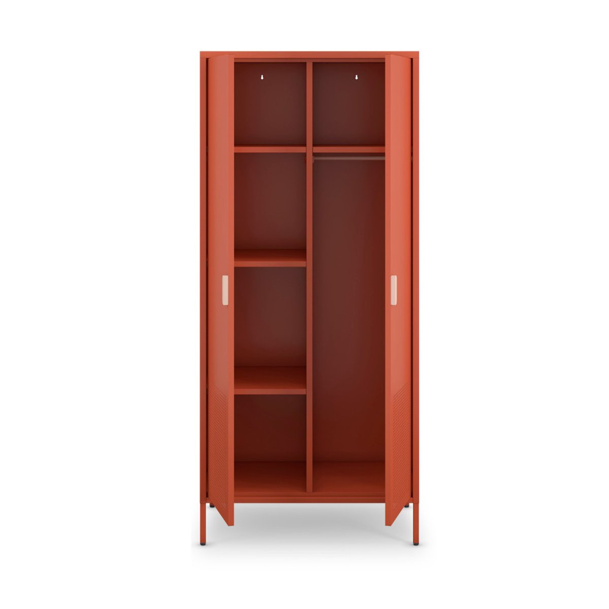 Armoire 2 portes en métal H180cm- ADEL terracotta, DRAWER