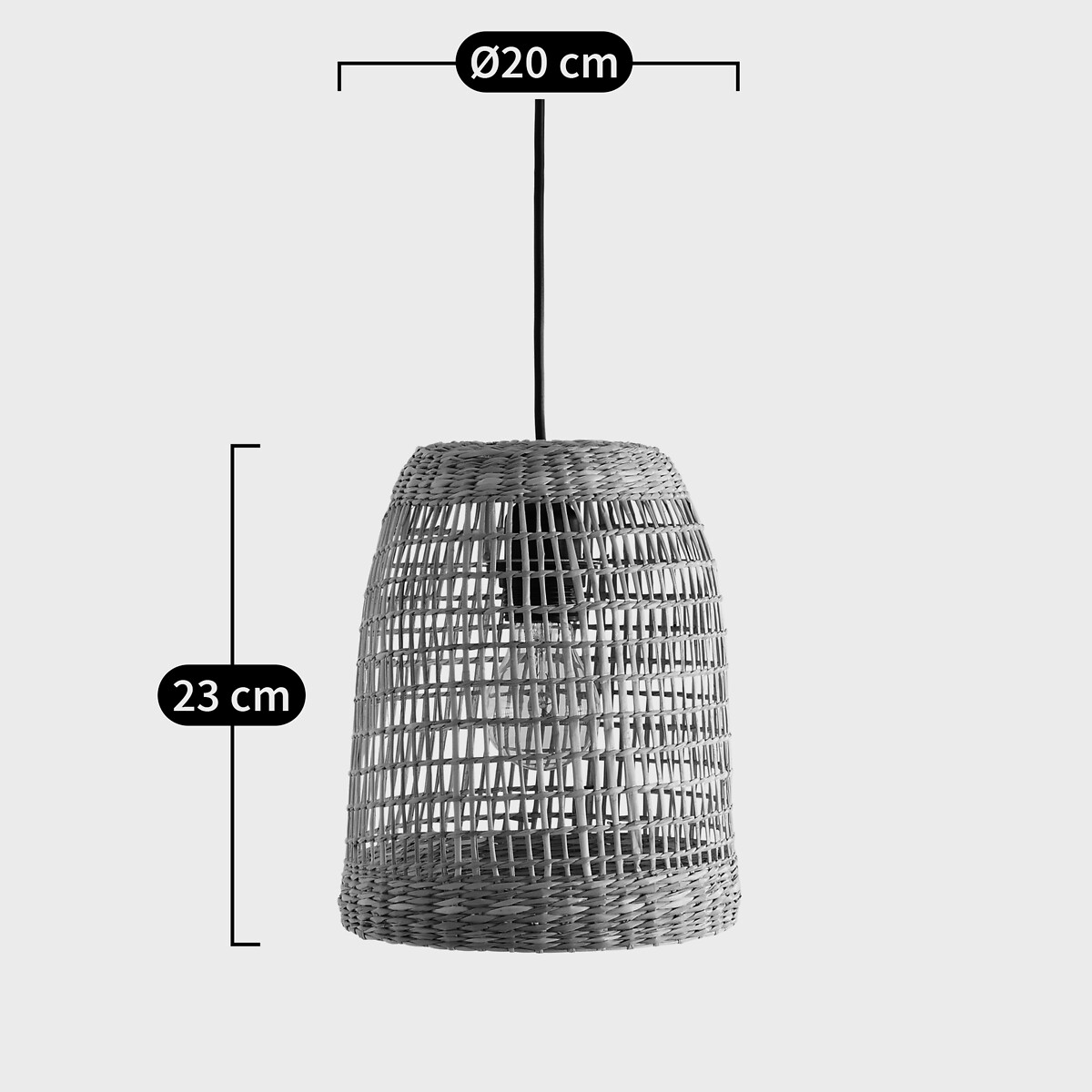 Suspension ou baladeuse en herbier, diamètre 20 cm, MAKITA naturel, LA REDOUTE INTERIEURS