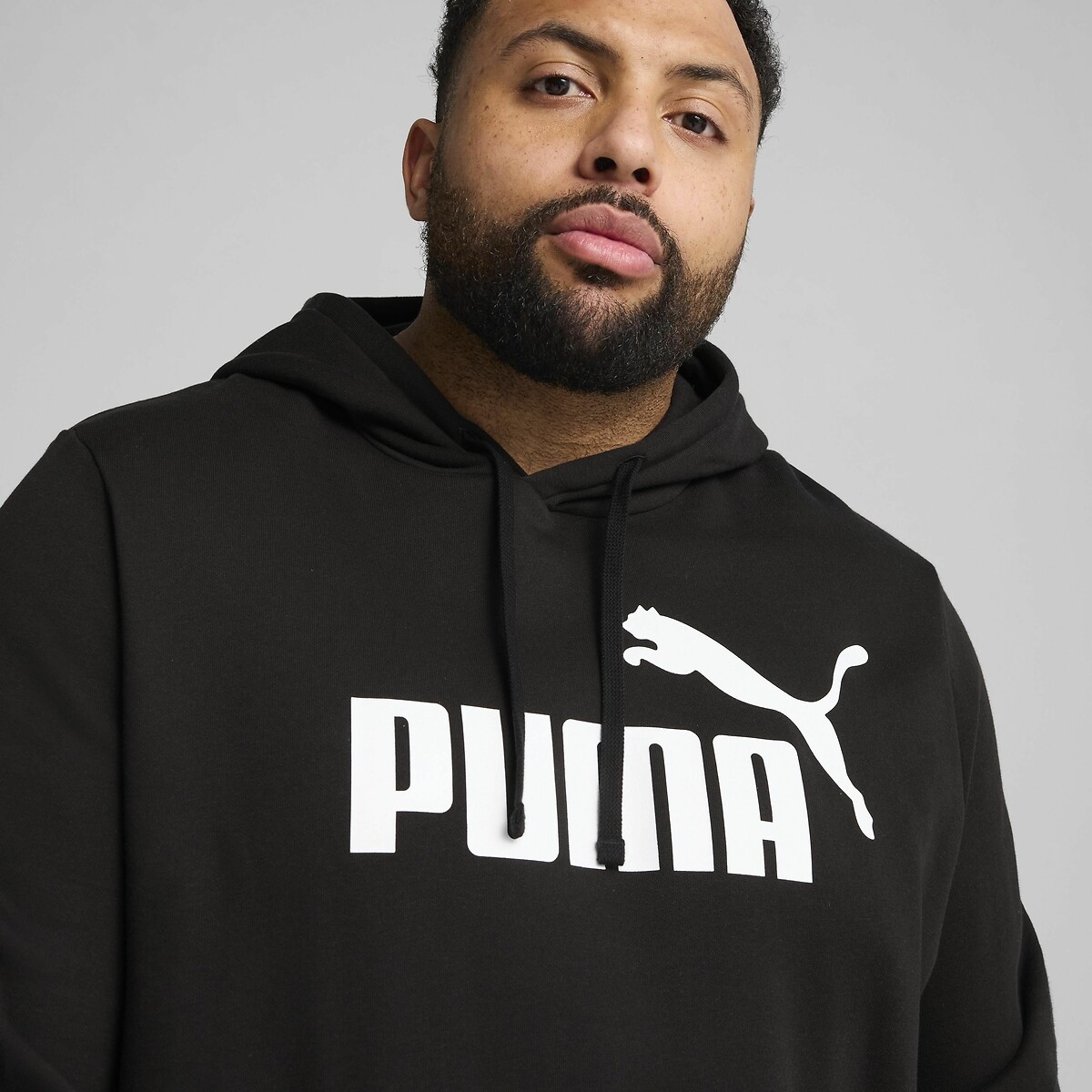 Essential Large Logo Hoodie black, PUMA