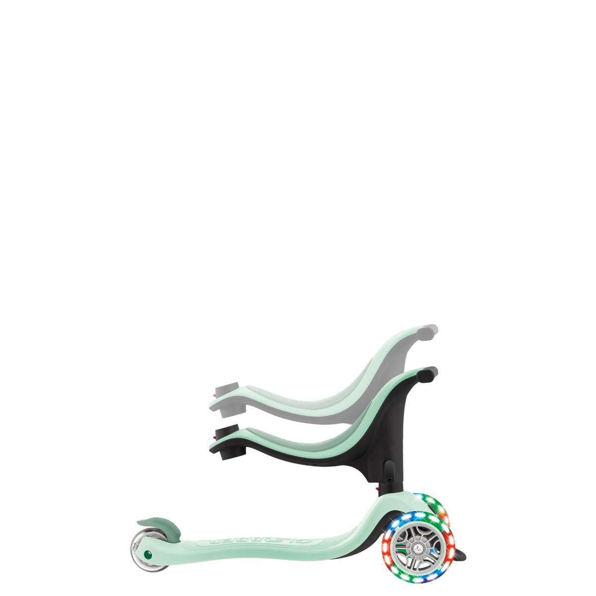 Trottinette évolutive GO-UP SPORTY LIGHTS vert menthe, GLOBBER