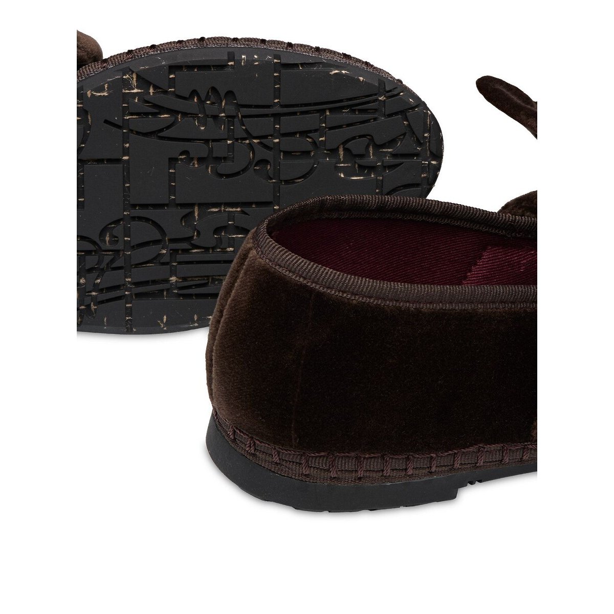 Ballerines en velours, LYRA marron foncé, FLABELUS