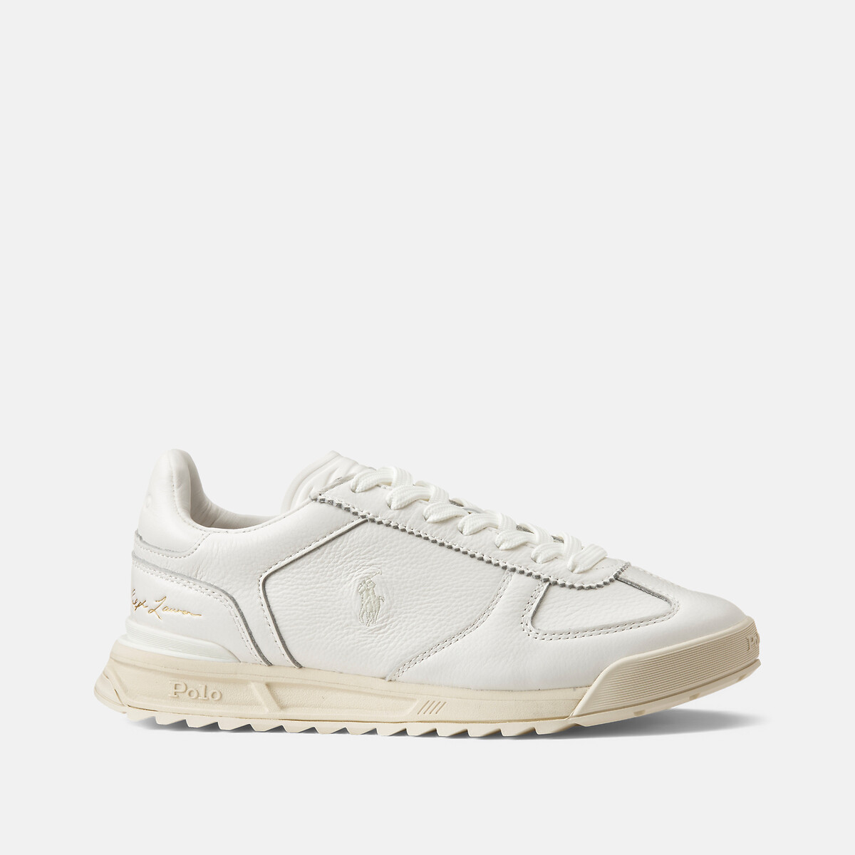 Baskets en cuir, Varick Signature blanc, POLO RALPH LAUREN