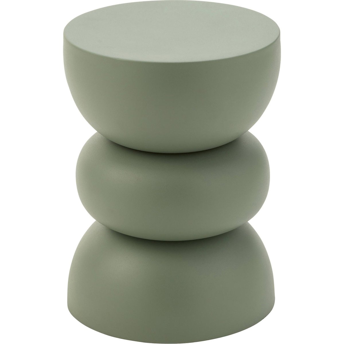 Table d'appoint ronde en fer pour salon vert sauge mat contemporain, RECOLLECTION