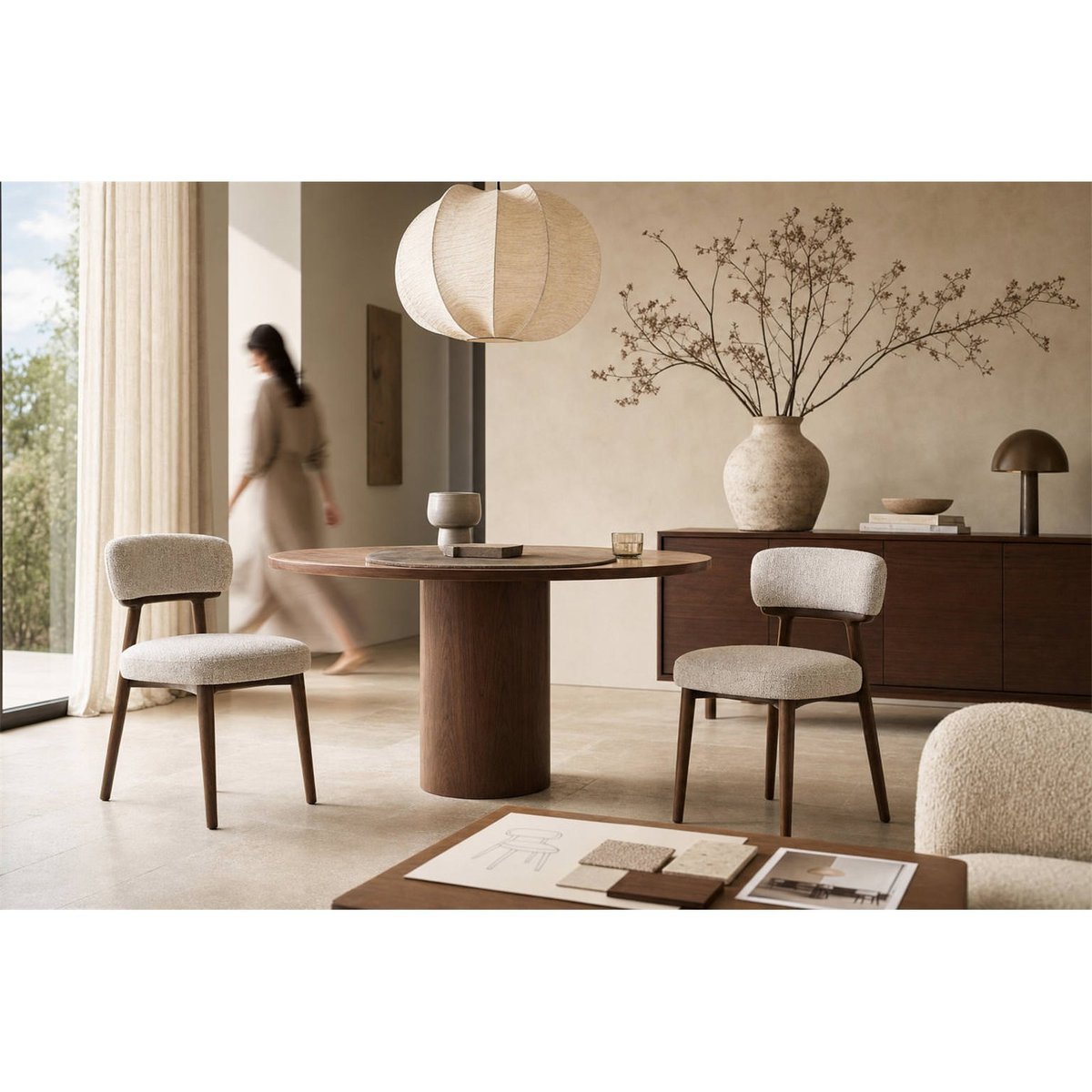 Chaise de salle à manger, Lot de 2 naturel fantaisie, RECOLLECTION