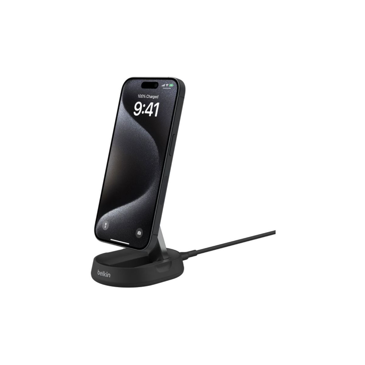 Chargeur induction support recharge 15W 2 en 1 pliable couleur unique, BELKIN