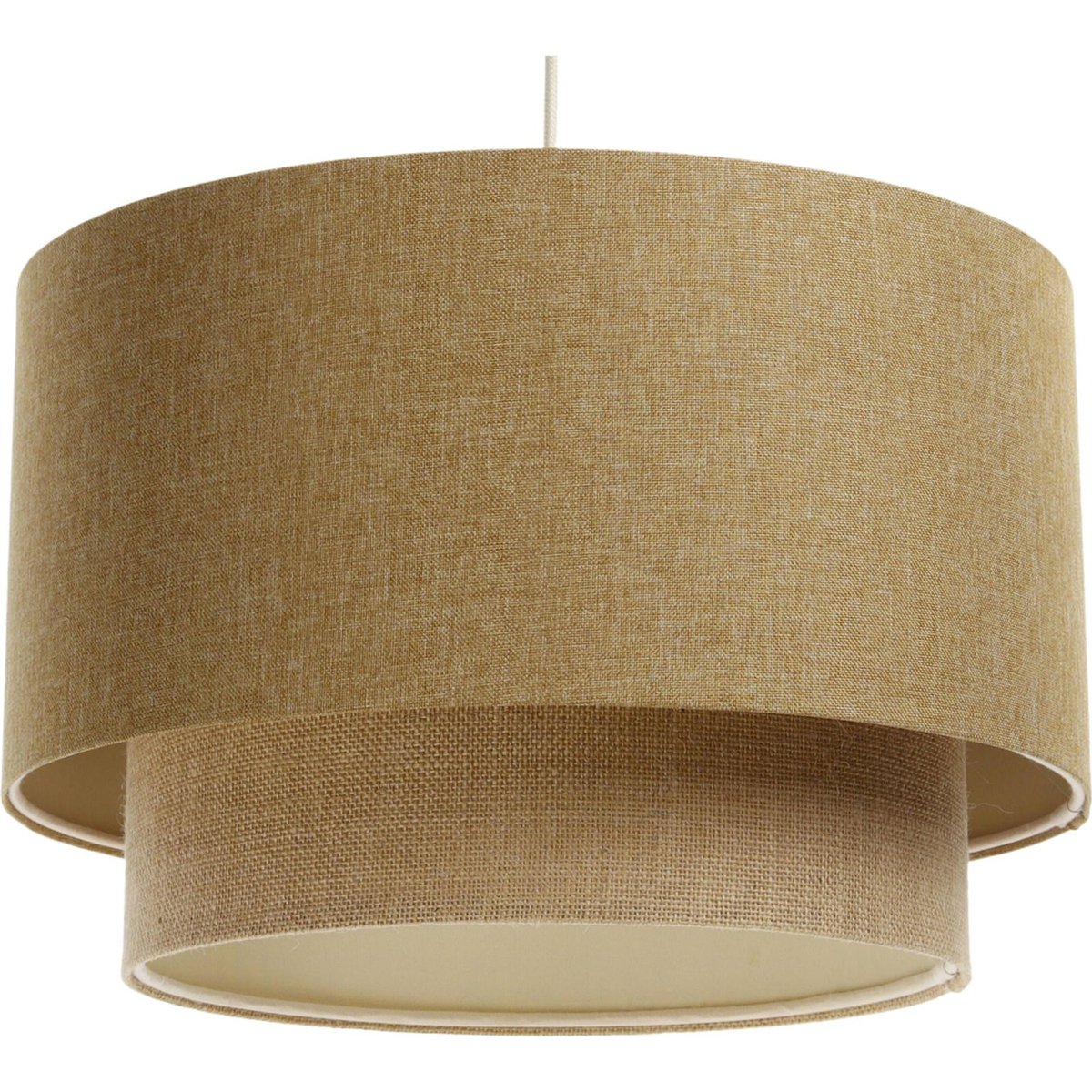 Suspension en tissu rond Boho Elegant beige sable et crème doux, BPS KONCEPT