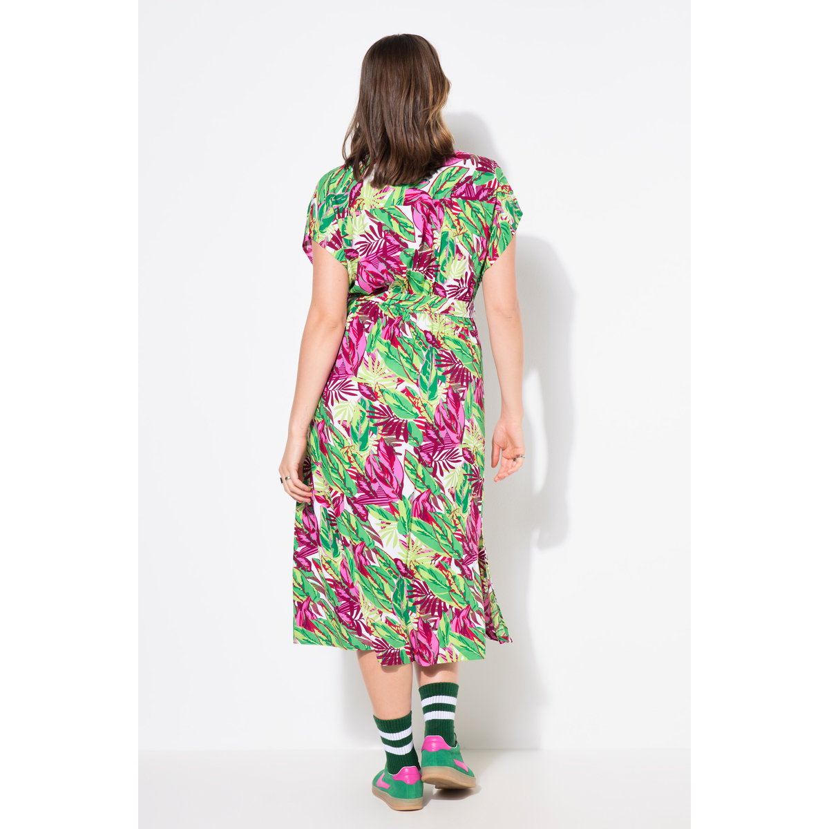 Robe maxi oversize, imprimé jungle vert émeraude, STUDIO UNTOLD
