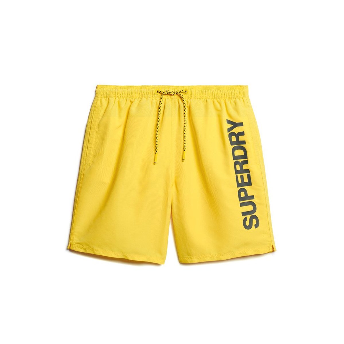 Short de bain de sport recyclé à motif longueur 43 cm jaune cyber, SUPERDRY