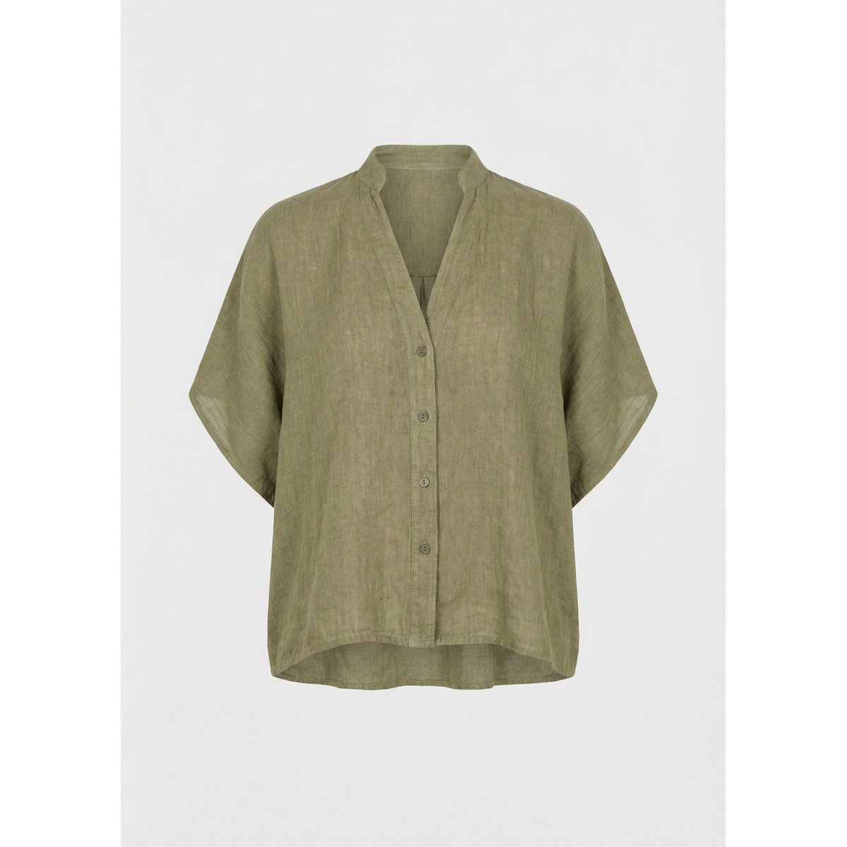 Chemisier oversize en lin army, HUMILITY