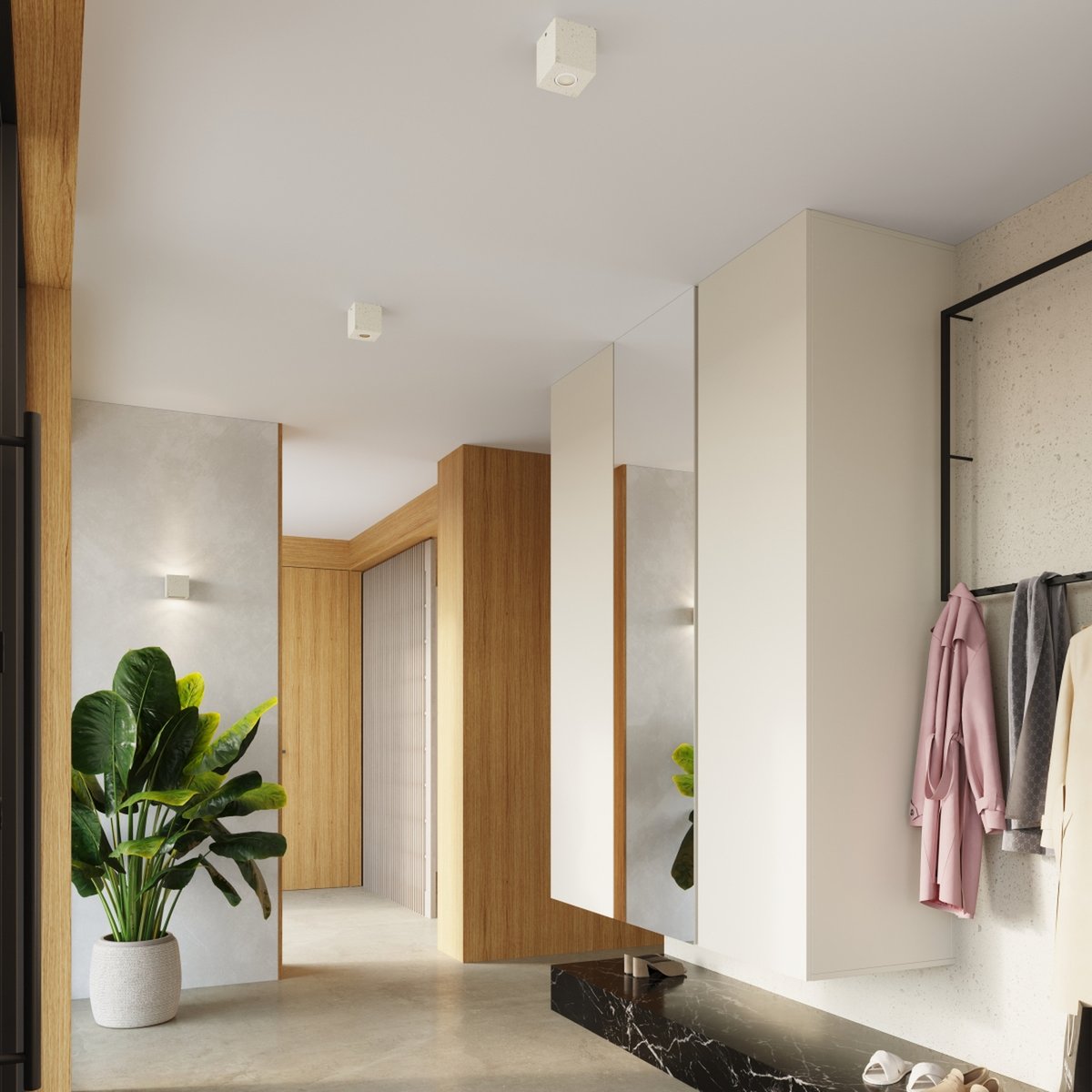 Applique murale Béton Beige G9 1 Quad beige, EDEN