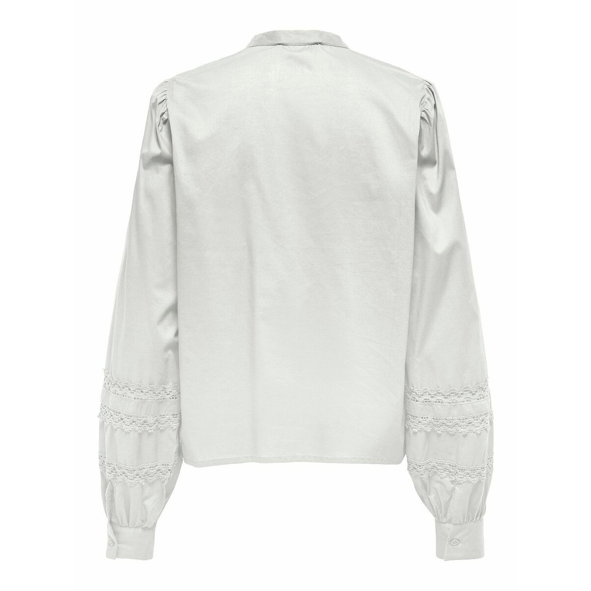 Blouse fluide, col mao, détail broderie blanc, ONLY
