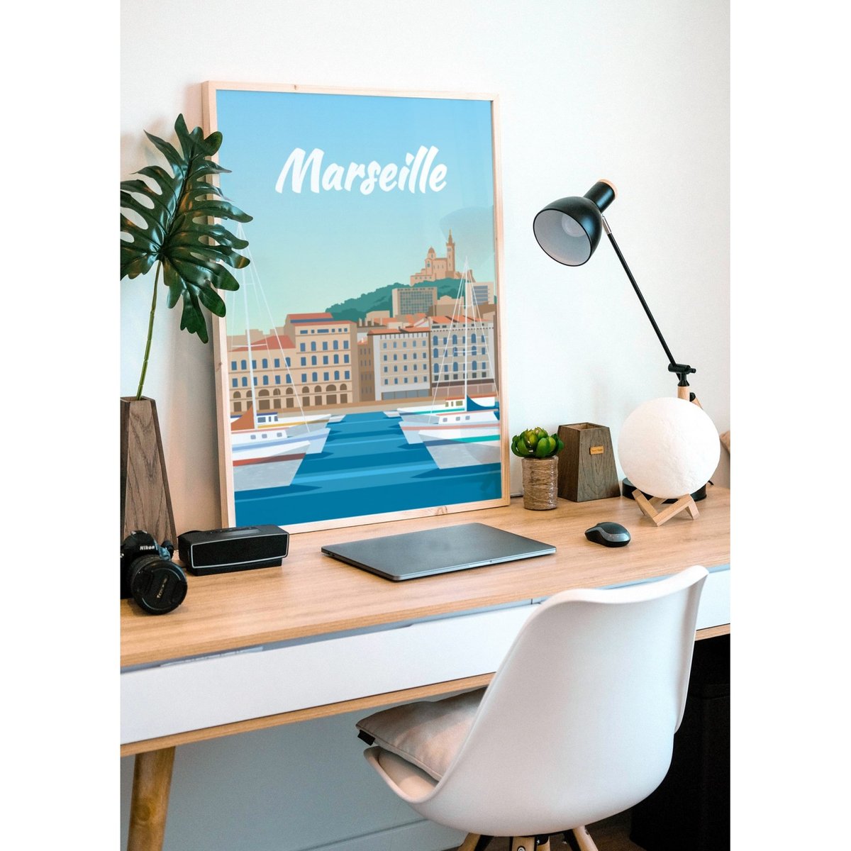 Affiche ville Marseille 2 blanc, L'AFFICHERIE