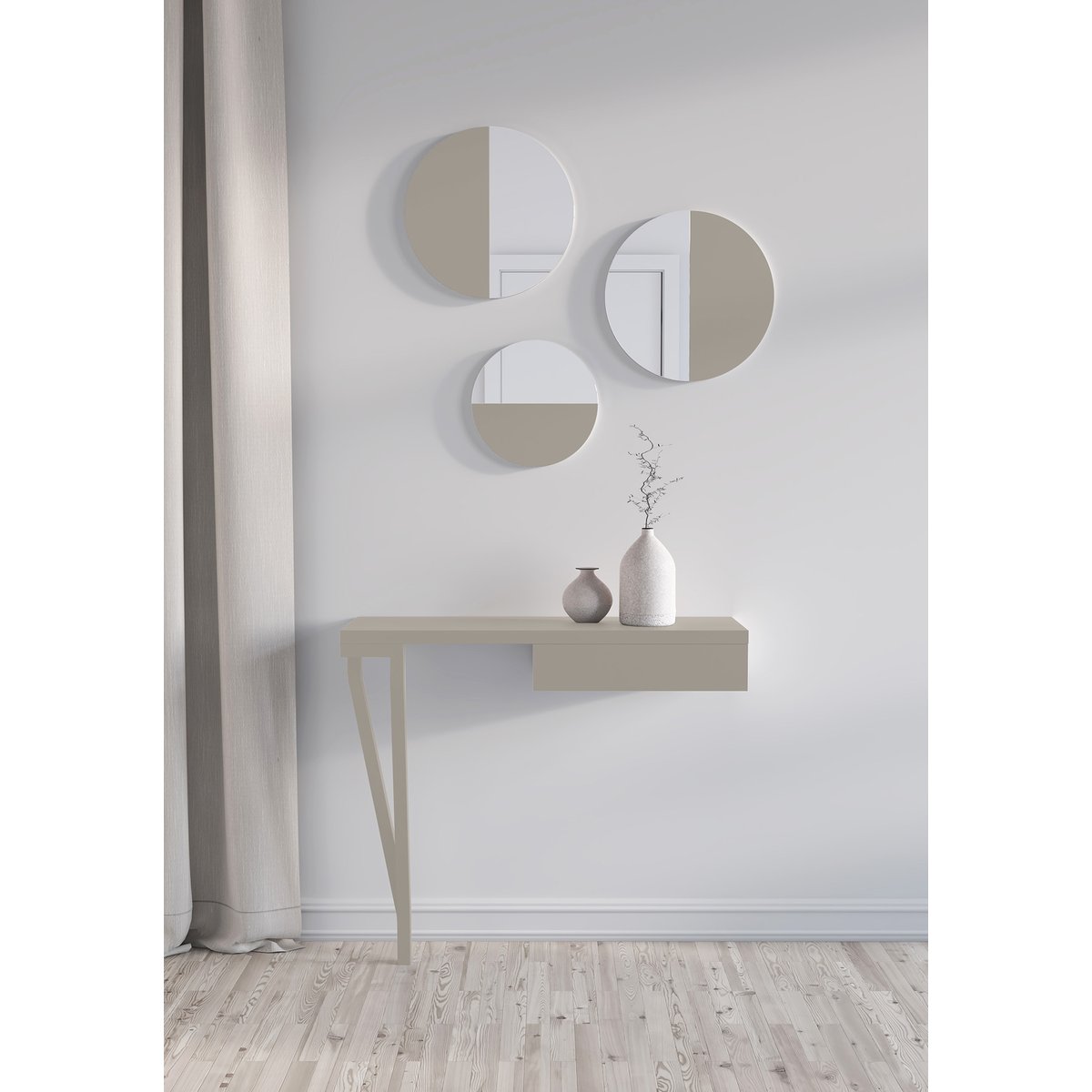 Miroir à suspendre, AIRE taupe, HERDASA