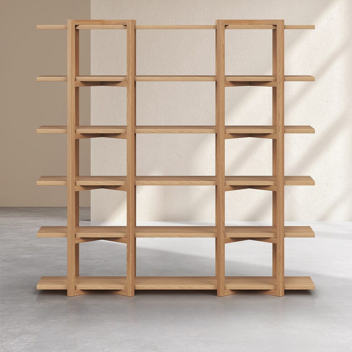 Bibliothèque chêne JANOA naturel clair, HABITAT
