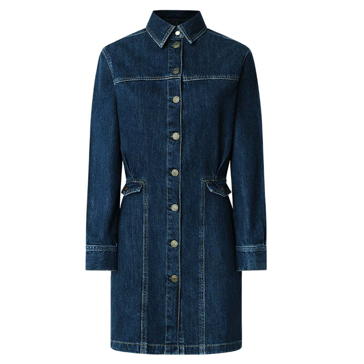 Robe Courte Coupe Regular En Denim 10.5 oz admiral blue rigid den, PEPE JEANS