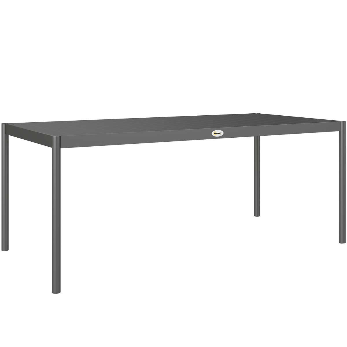 Table de jardin Acier Gris foncé gris, OUTSUNNY