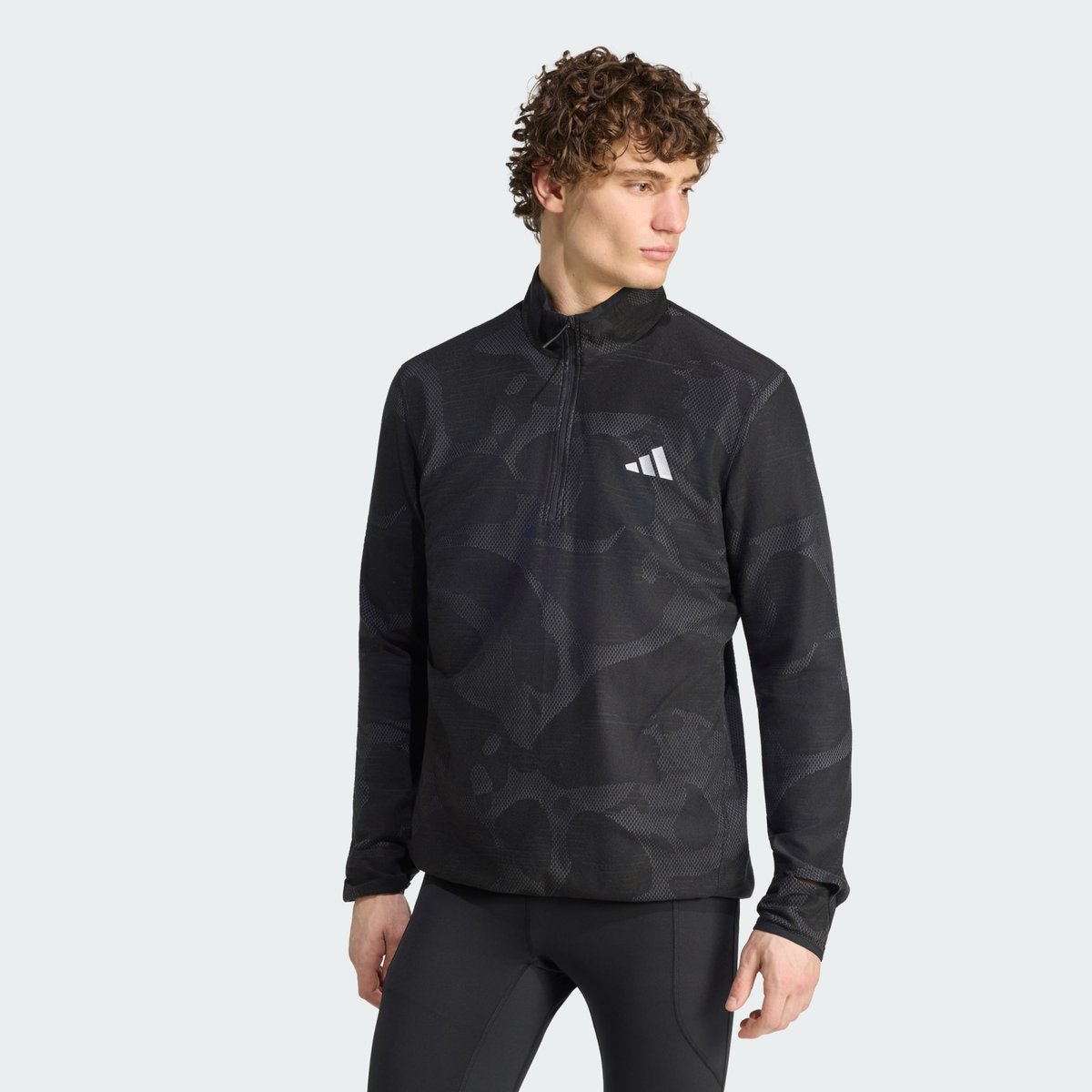 Haut De Running Demi-Zip Adi365 Haut De Running Demi-Zip Adi365 black / grey five, adidas Performance