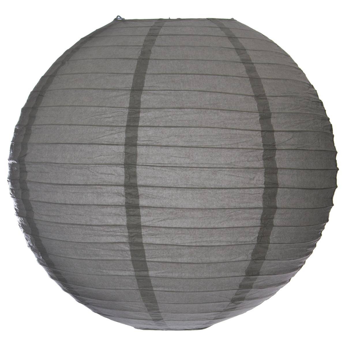 Lanterne boule papier D45cm gris anthracite, ATMOSPHERA