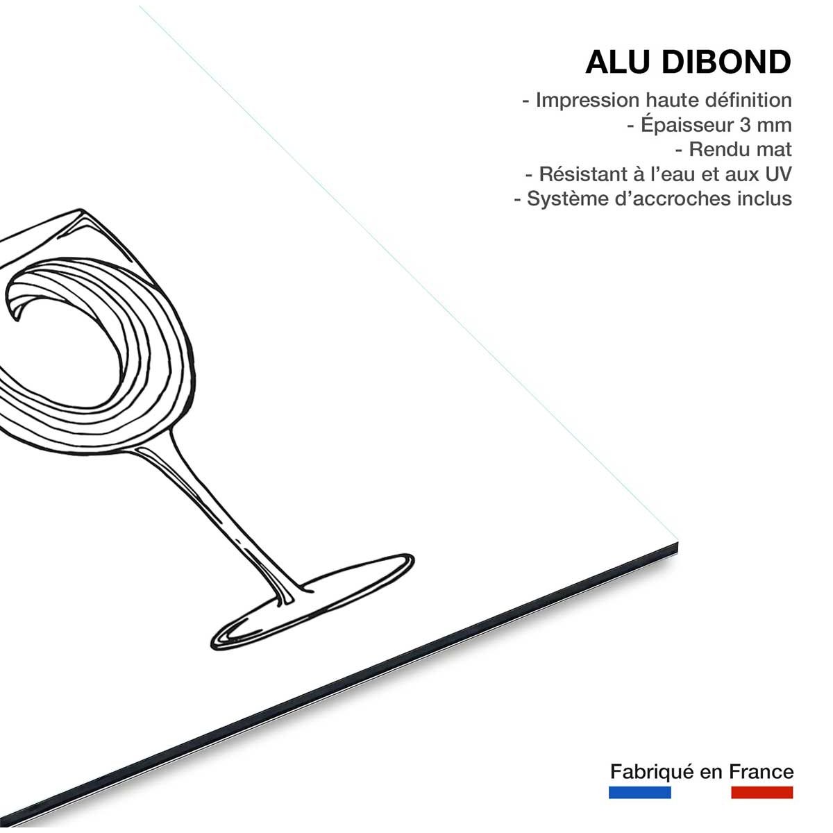 Tableau vin des landes tableau alu dibond, HEXOA