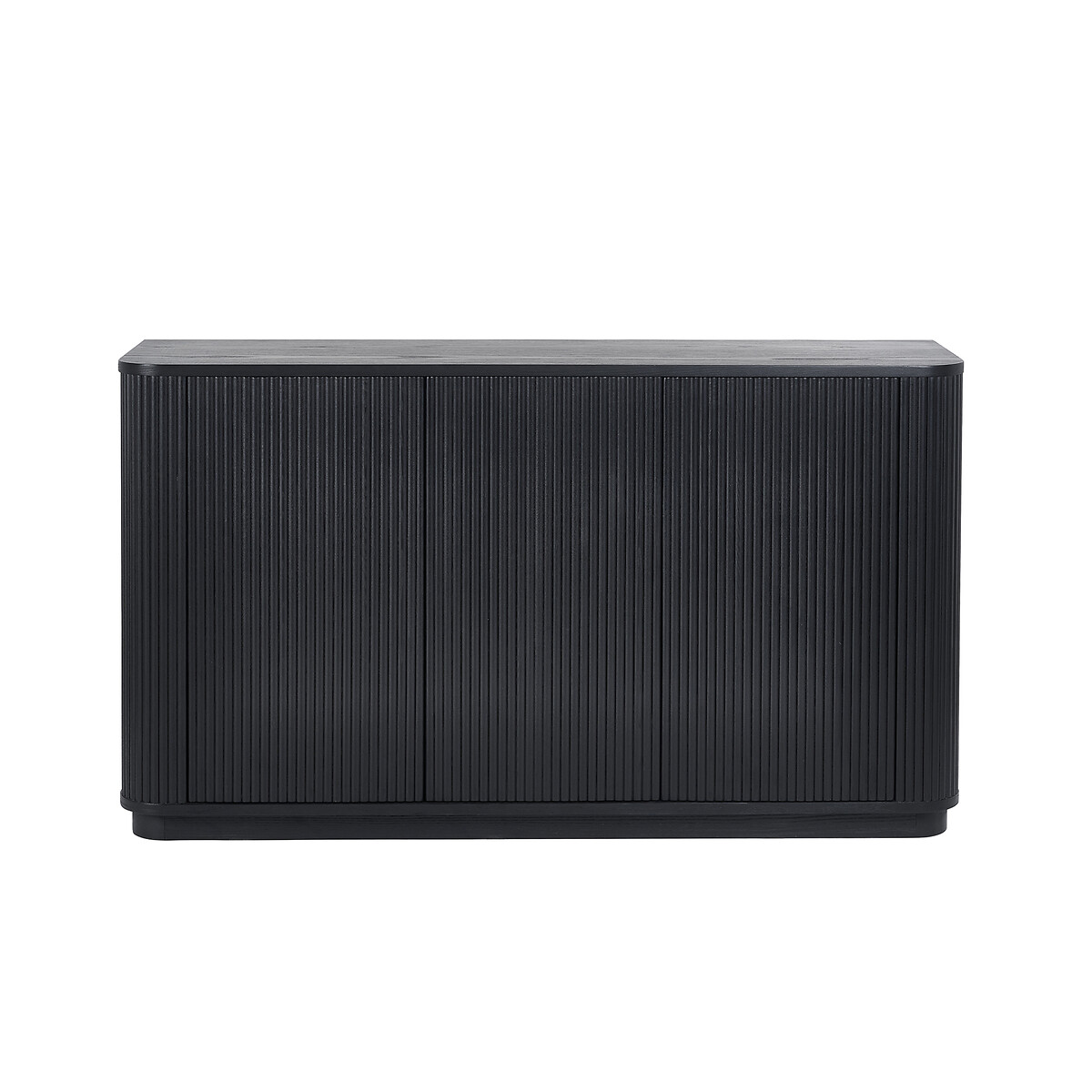 Lucien Fluted Wood 3 Door Sideboard black, SO'HOME