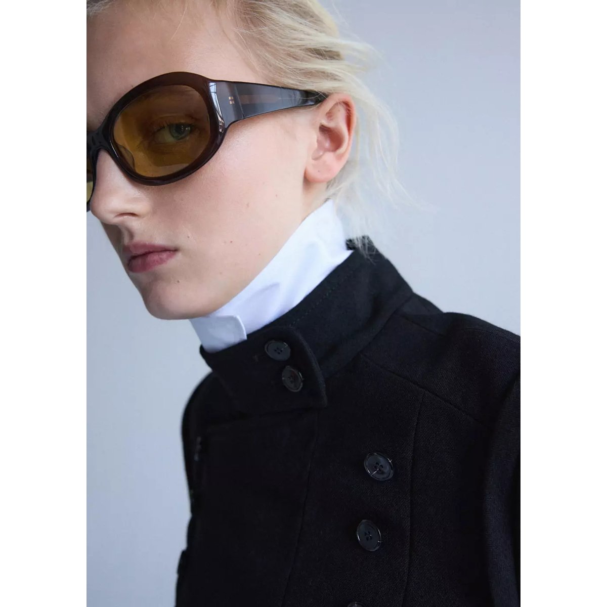 Veste de costume 100 % laine à boutons noir, MANGO