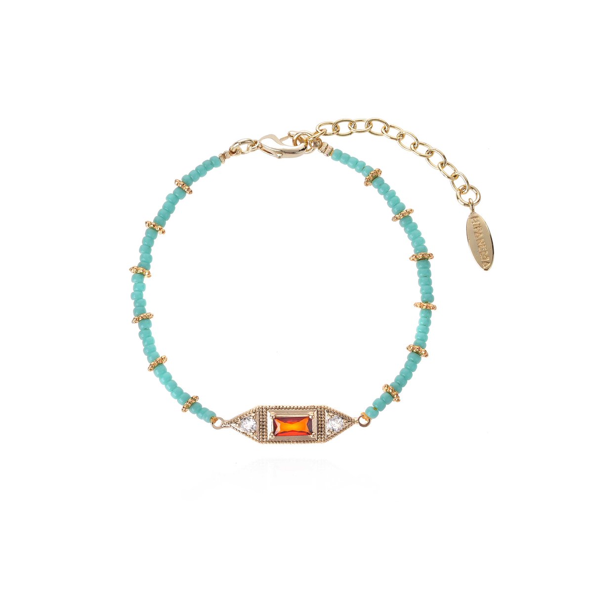 Bracelet réglable avec perles SOUDANA turquoise, HIPANEMA