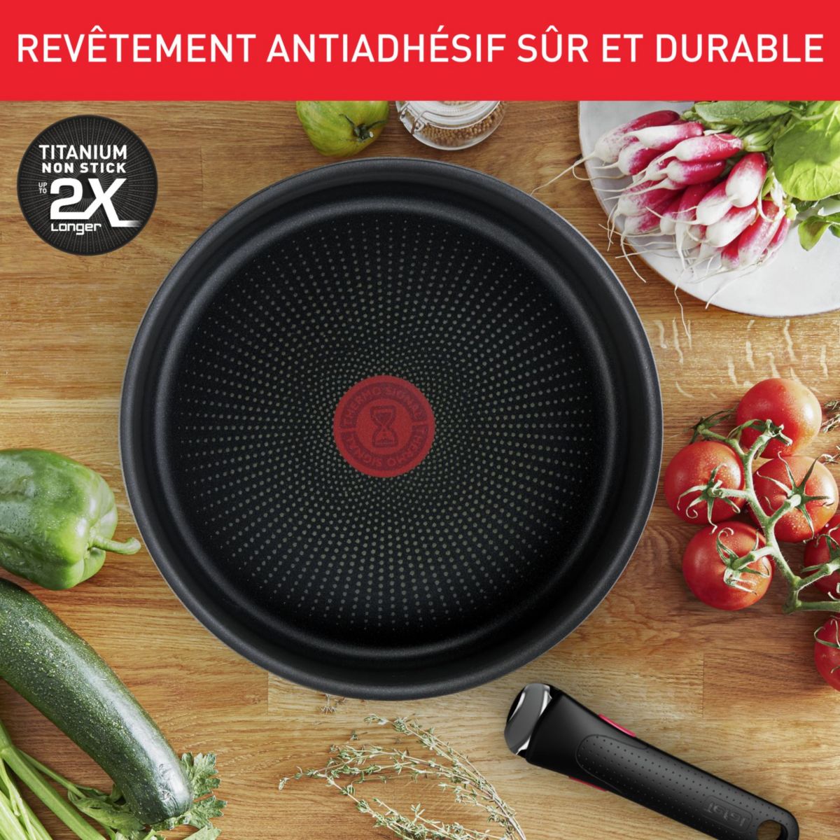Batterie de cuisine Ingenio Emotion 5 pcs couleur unique, TEFAL