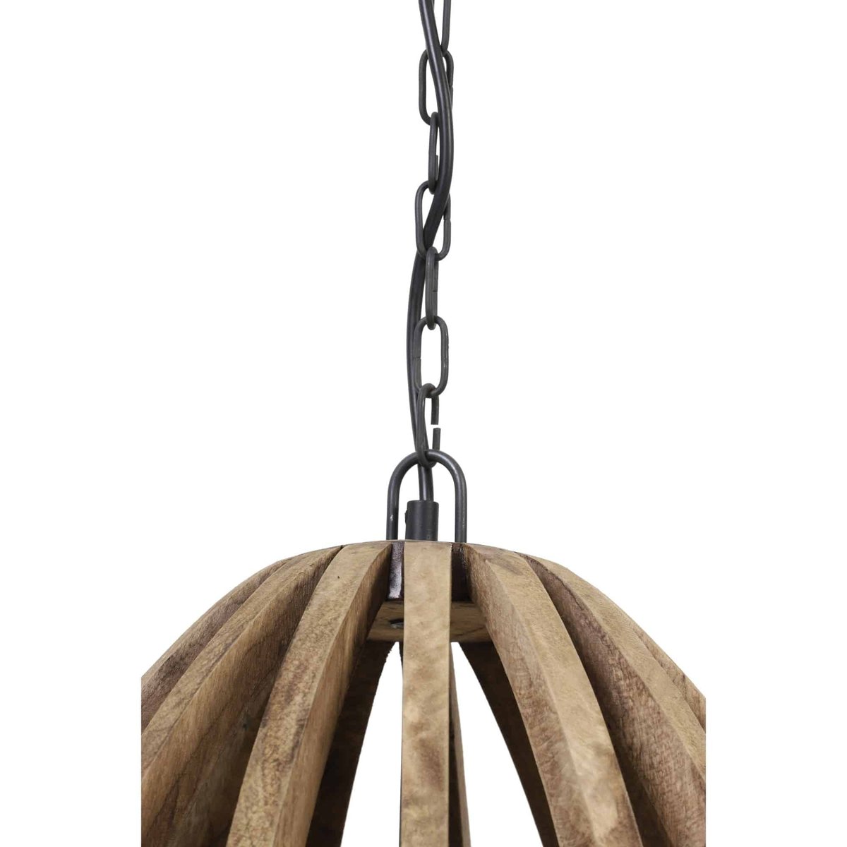 Lampe Suspendue Bois HARANKA marron foncé, LIGHT & LIVING