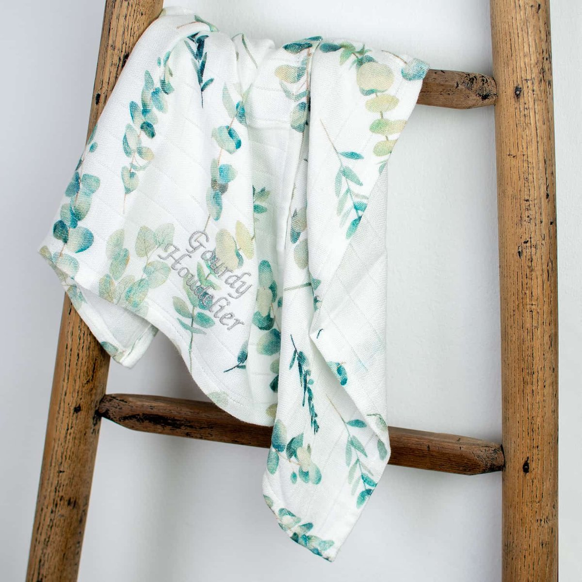 Lot de 2 langes en bambou aloe vera EUCALYPTUS eucalyptus, vert, gris, SEVIRA KIDS