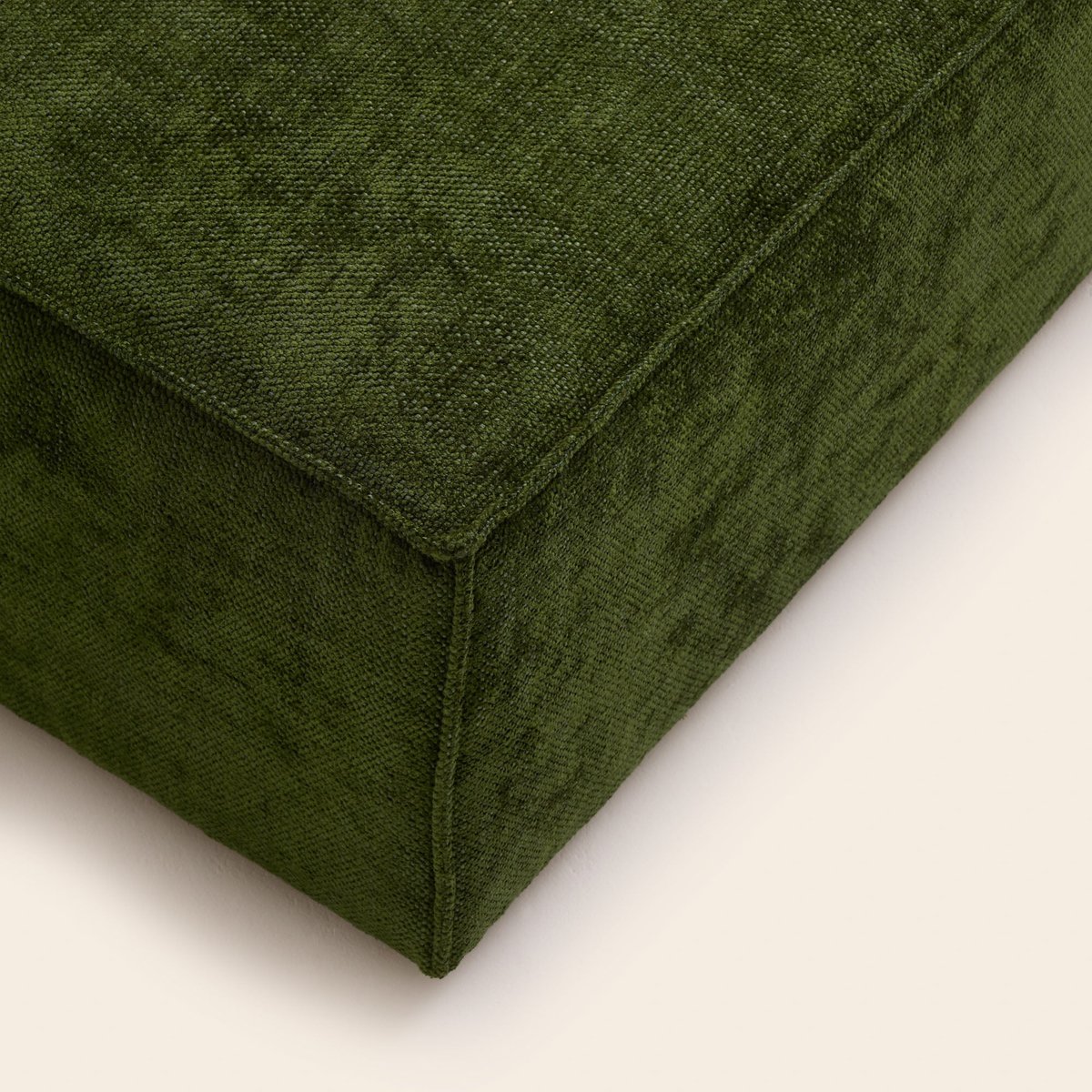Pouf en jacquard Alisia DYONIS marlon vert olive, MADURA