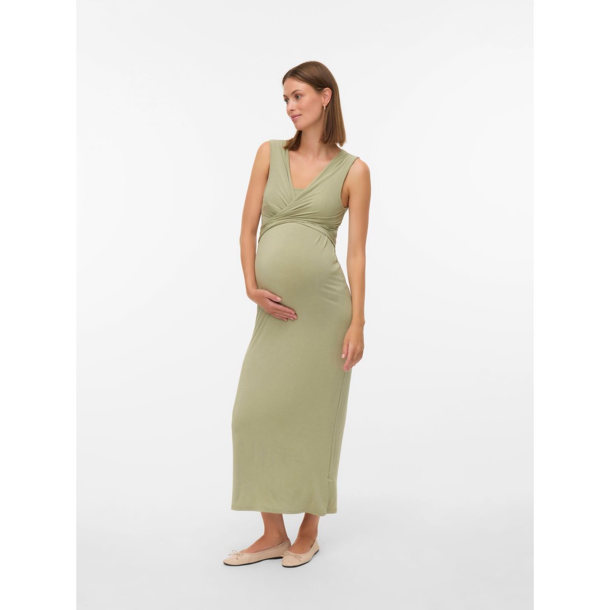 Robe fog green, MAMA LICIOUS