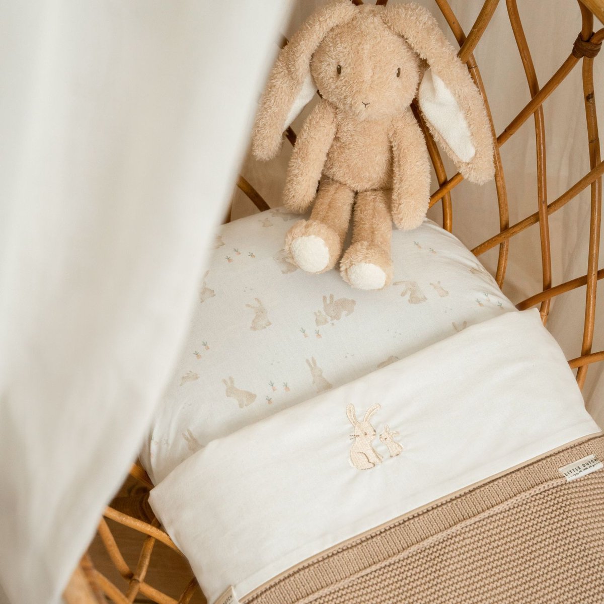 Drap-housse ecru, marron, orange, LITTLE DUTCH