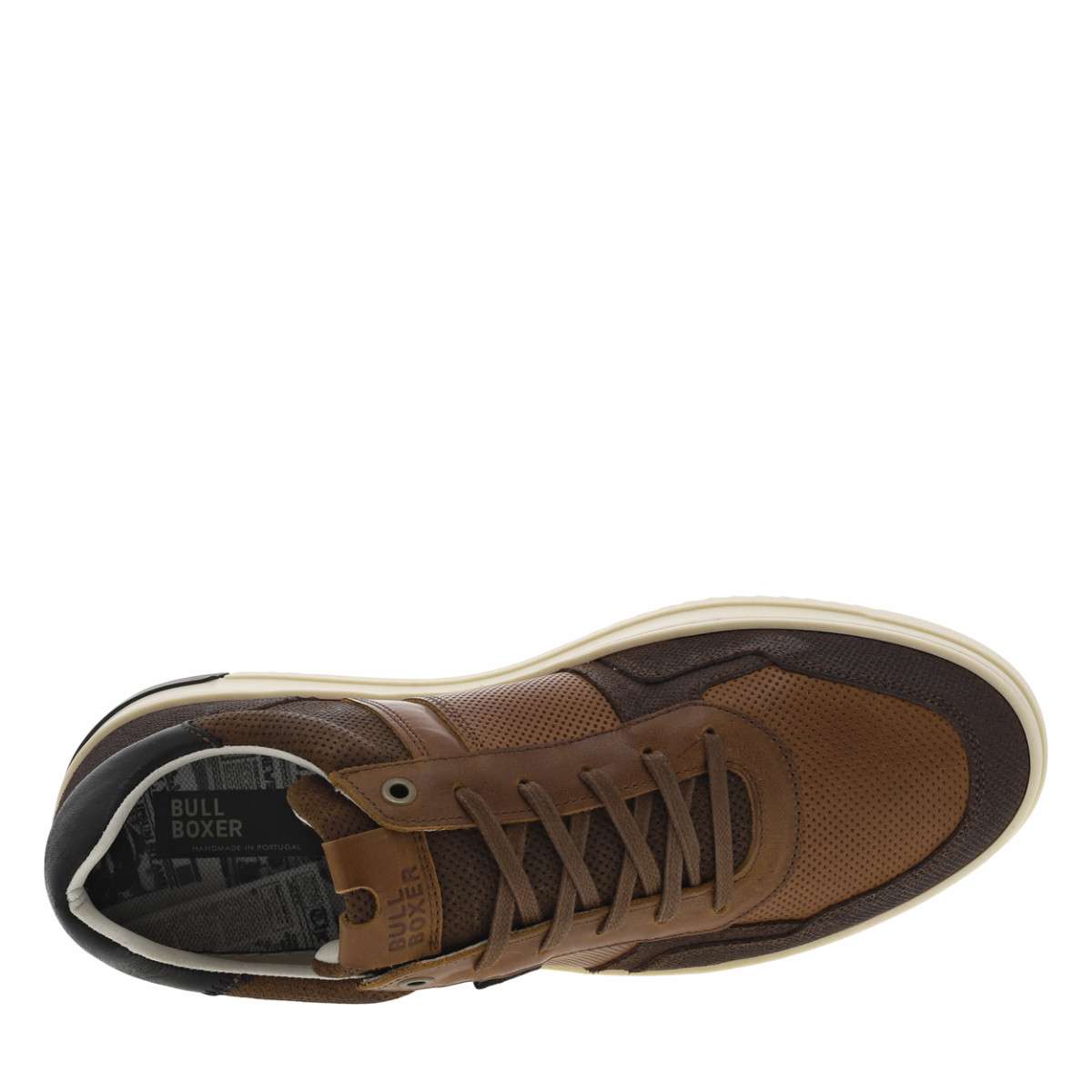 Baskets basses cuir marron, BULLBOXER