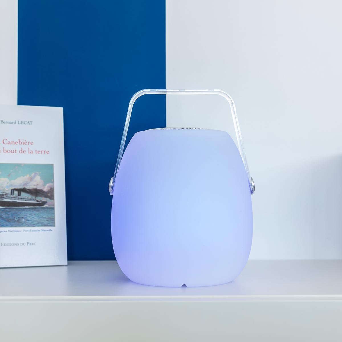 Lampe enceinte bluetooth sans fil SO PLAY blanc, LUMISKY
