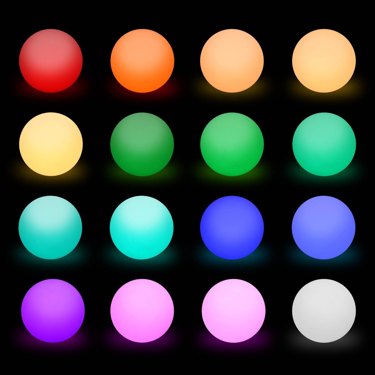 Boule lumineuse intérieur/extérieur LED sans fil 16 couleurs SPHÈRE LED blanc, SWEEEK