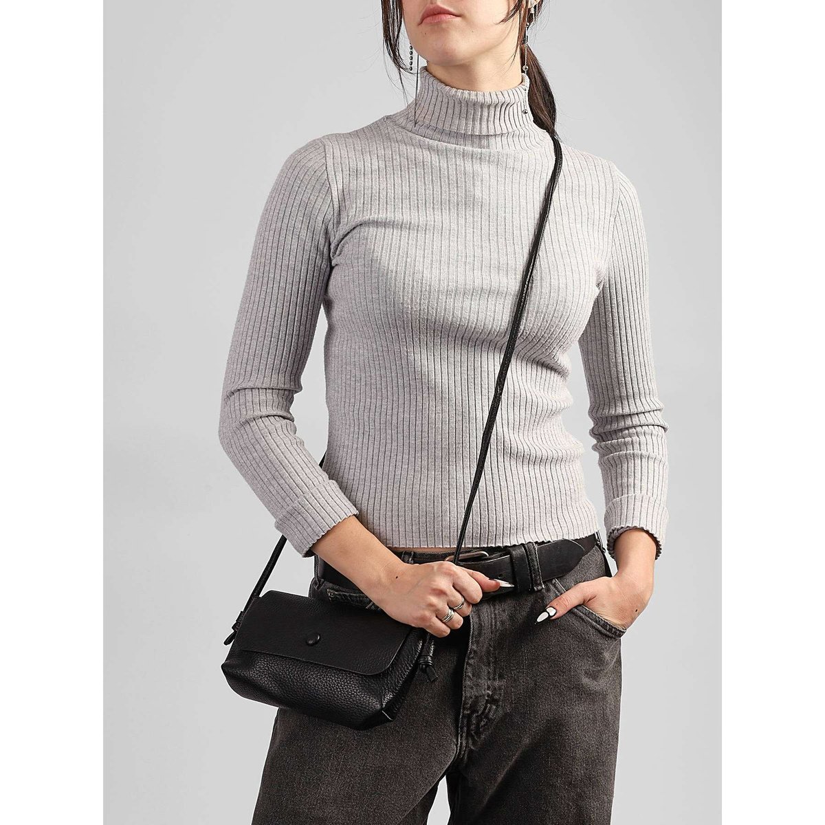 sac porté épaule New grained black, GALLANTRY