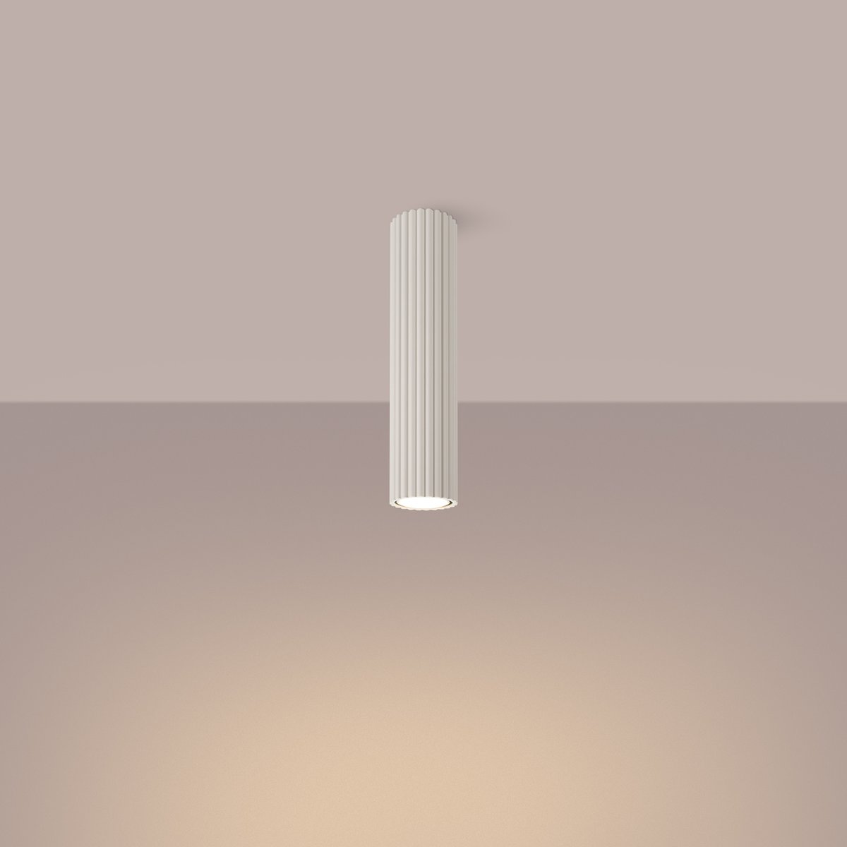 Plafonnier Aluminium Beige GU10 1 Karbon 30 beige, EDEN