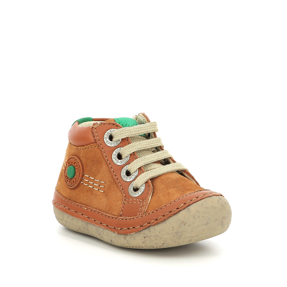 Bottillons à lacets en cuir Sonistreet camel, KICKERS