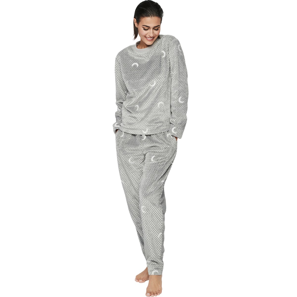 Pyjama pantalon top manches longues P112 ETOILE DE SOIR gris, SELMARK