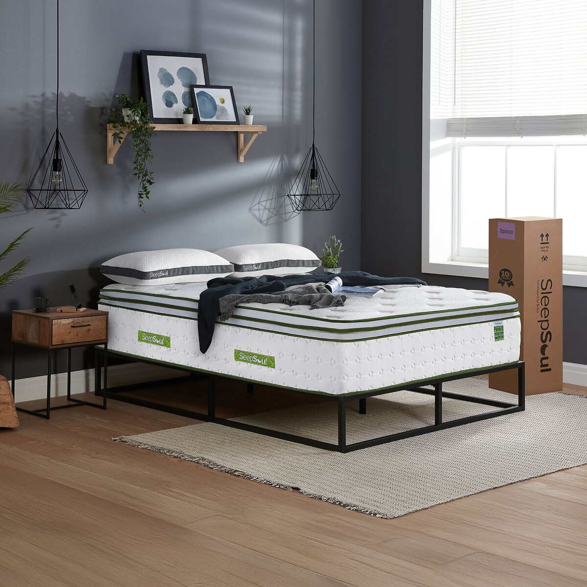 SleepSoul Space Orthopaedic Tencel 4000 Pocket Mattress white, SLEEPSOUL