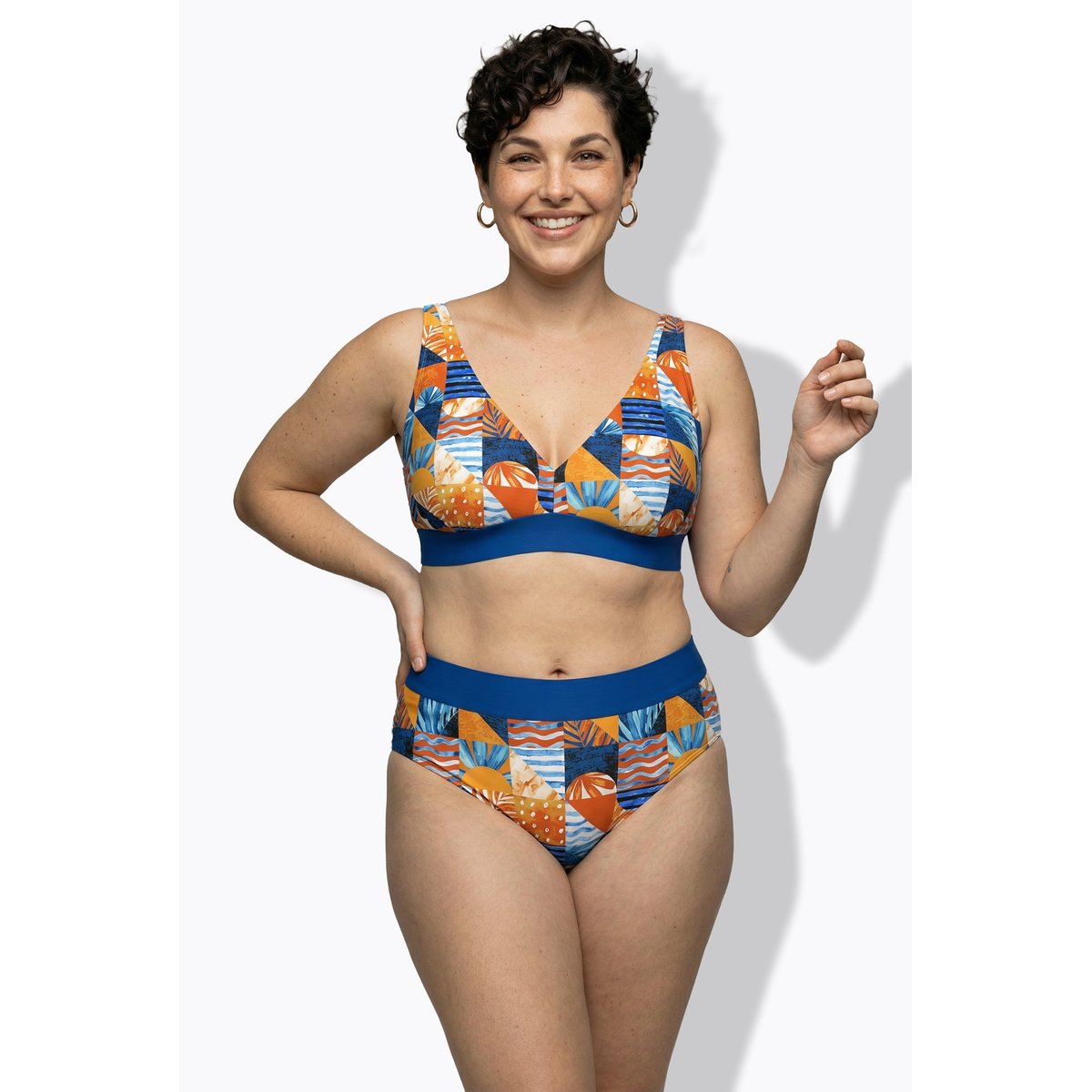 Bikini avec bonnets souples bleu roi, ULLA POPKEN