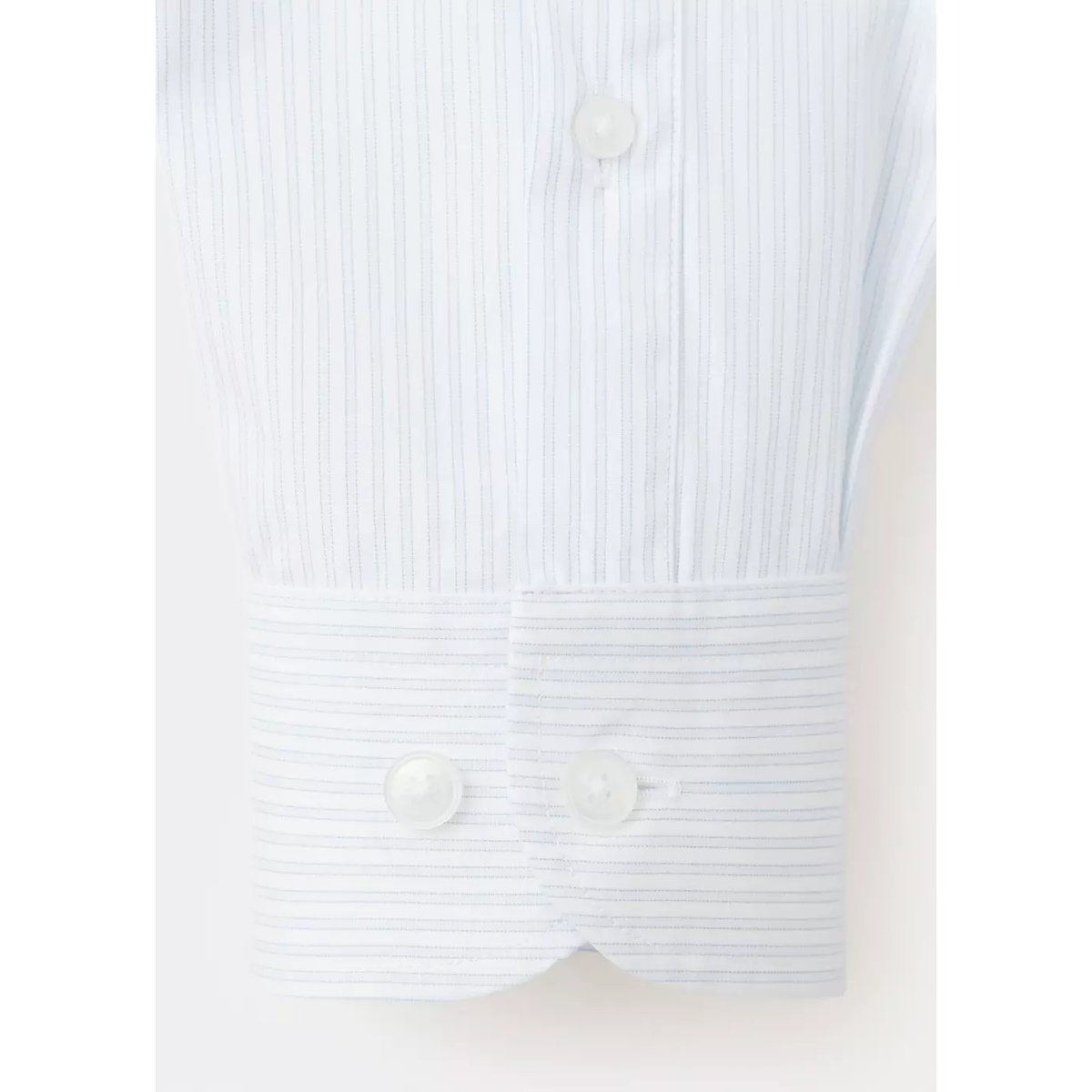 Chemise coton rayures regular-fit blanc, MANGO MAN