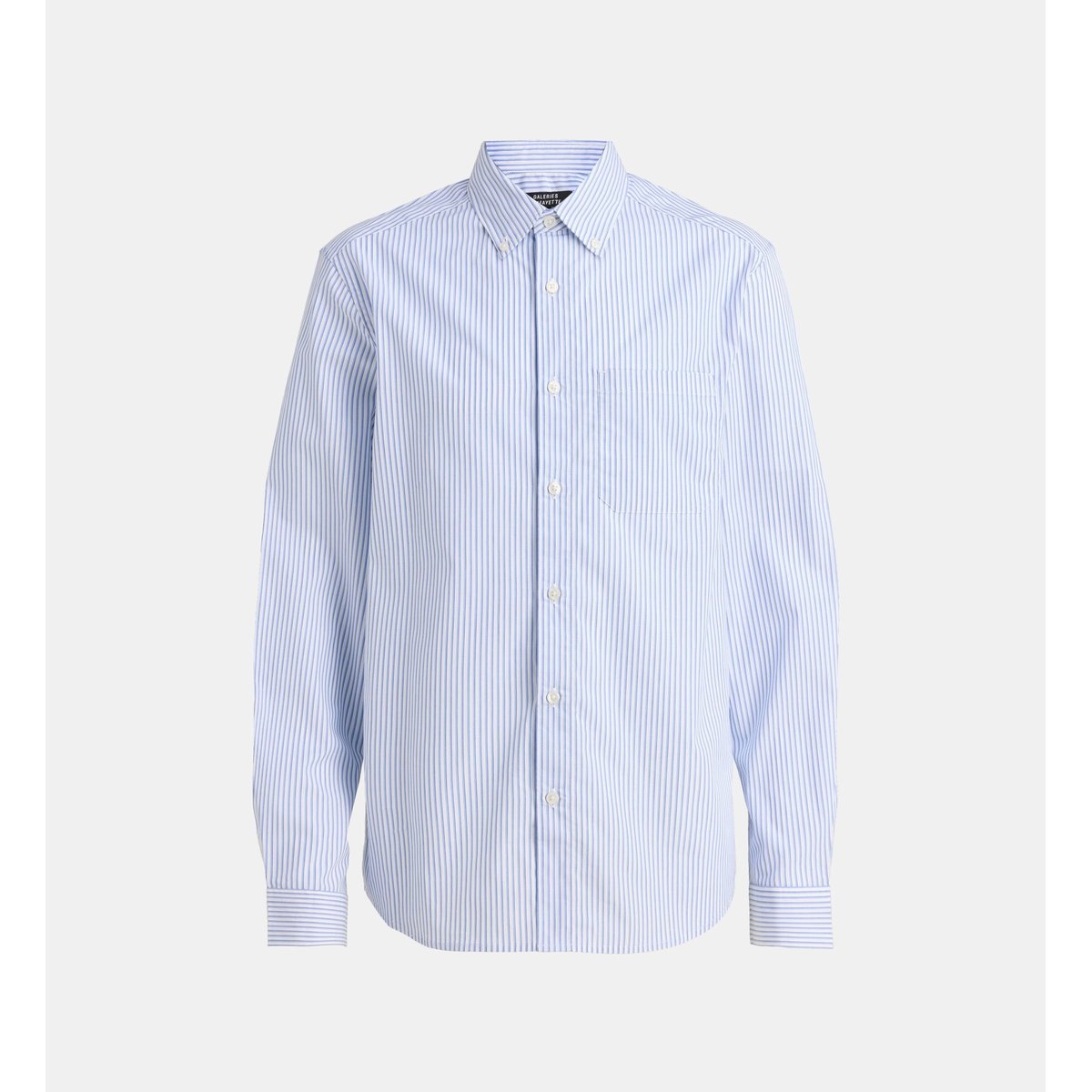 Chemise droite tirstri 1 coton bleu et blanc, GALERIES LAFAYETTE