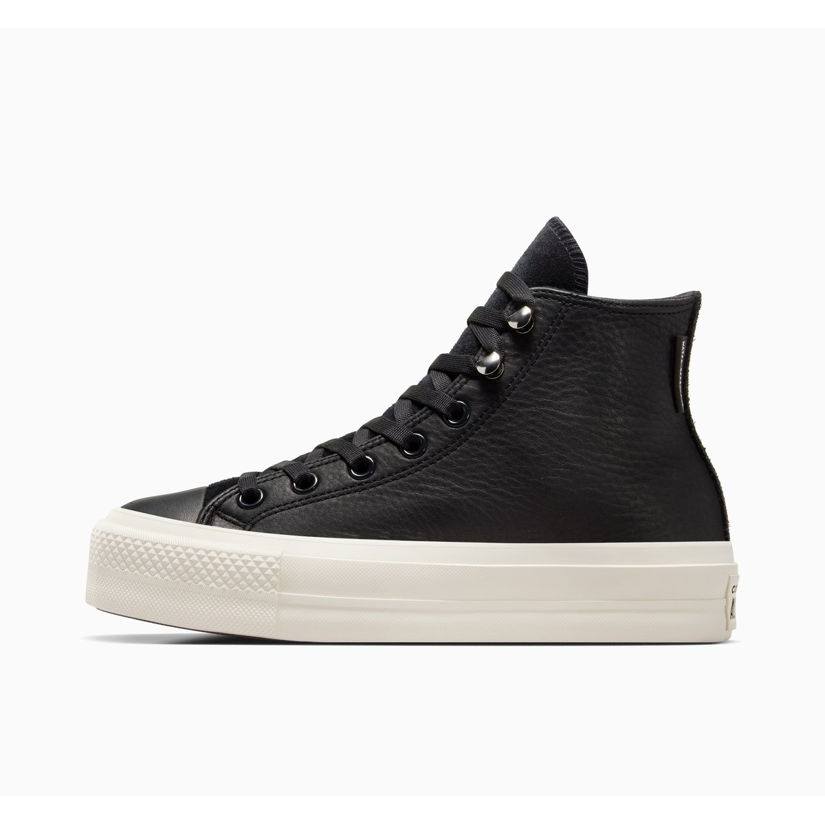 Baskets CHUCK TAYLOR ALL STAR LIFT PLATFORM WATER REPELLENT LEATHER noir/noir/écru, CONVERSE