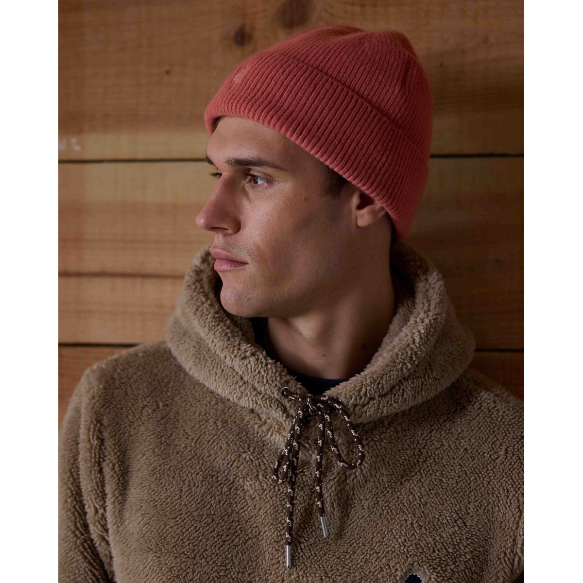 Bonnet laine BEANIE rose, FAGUO